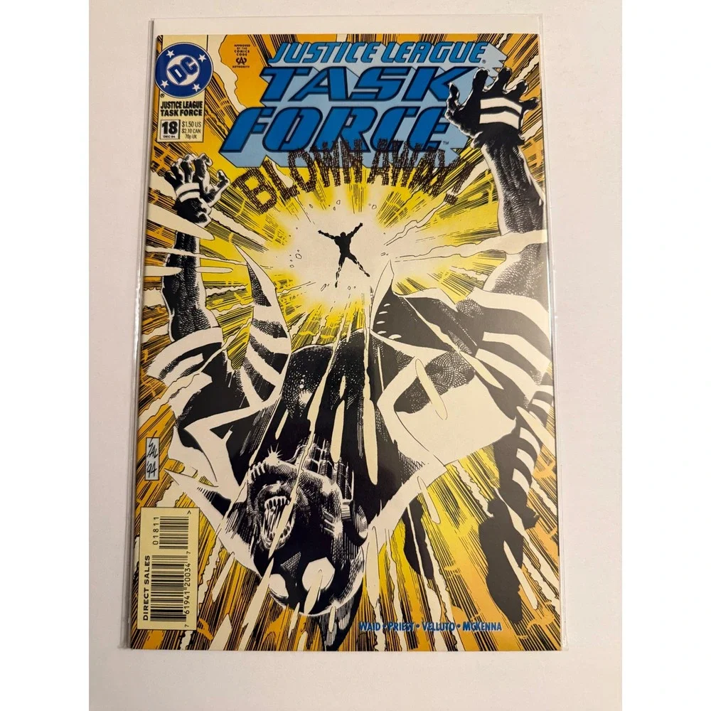 Justice League Task Force 18 DC Comics 1994 Mark Waid Priest Velluto Blown Away‎